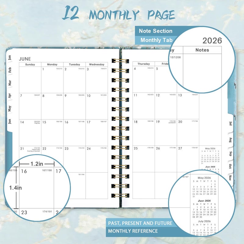 MaaIbok 2026 Planner - 2026 Planner Weekly and Monthly, Jan 2026 - Dec 2026, 6.4" x 8.5" 2026 Calendar Planner, Monthly Tabs, Hardcover, Thick Paper, Daily Organizer - Image 3